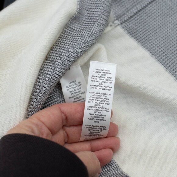 White House Black Market Sweater S Multi-Fiber Metallic Lurex Mesh Festive New - Picture 9 of 9